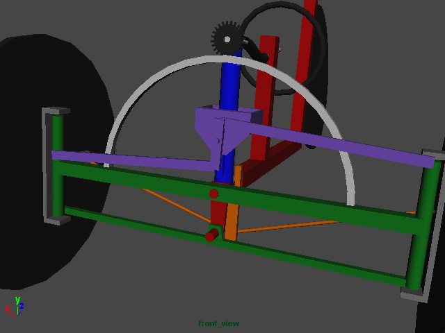 Simple transition tilting trike front view