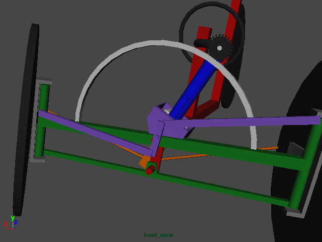 Simple transition tilting trike normal steer mode